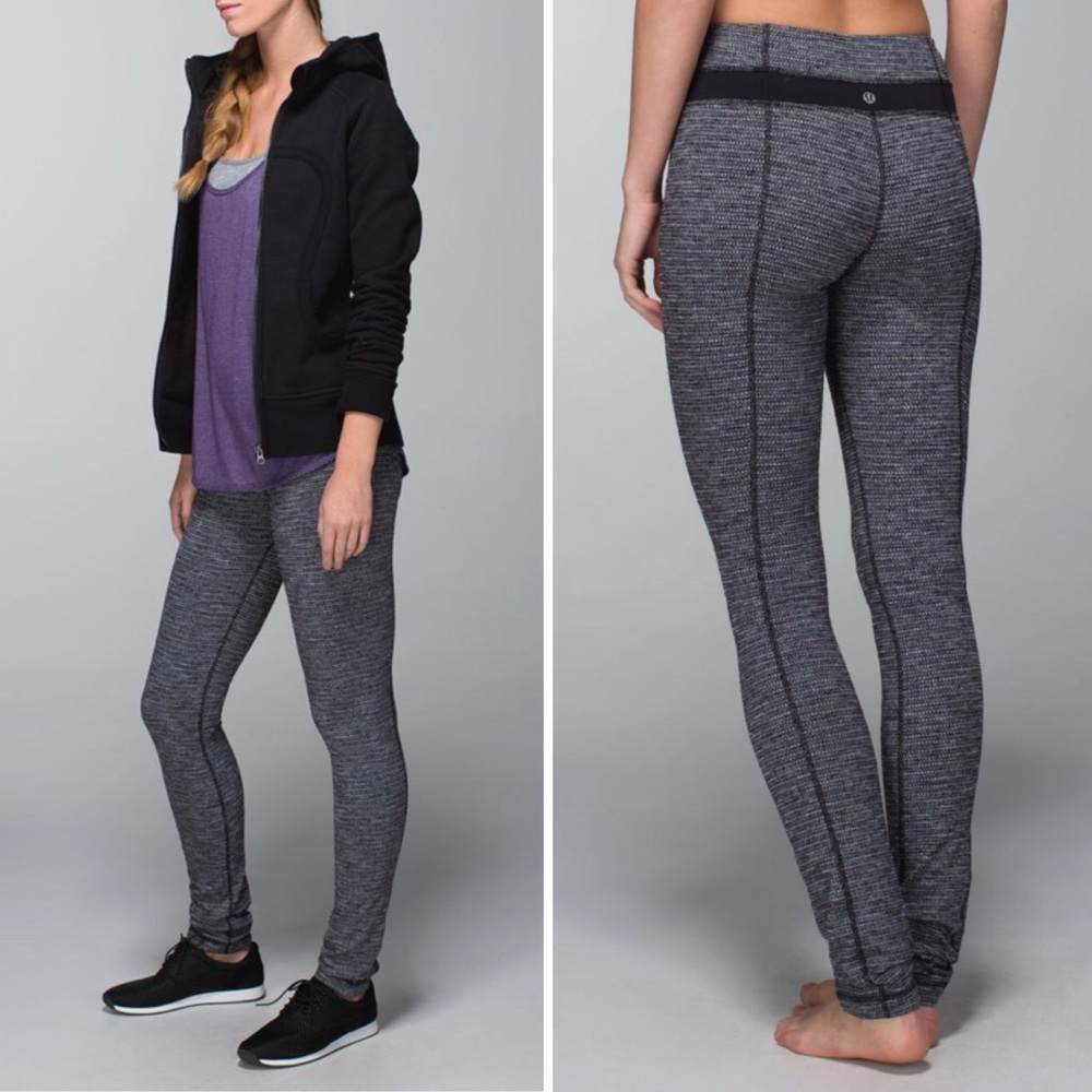 Lululemon skinny groove pant • coco pique black